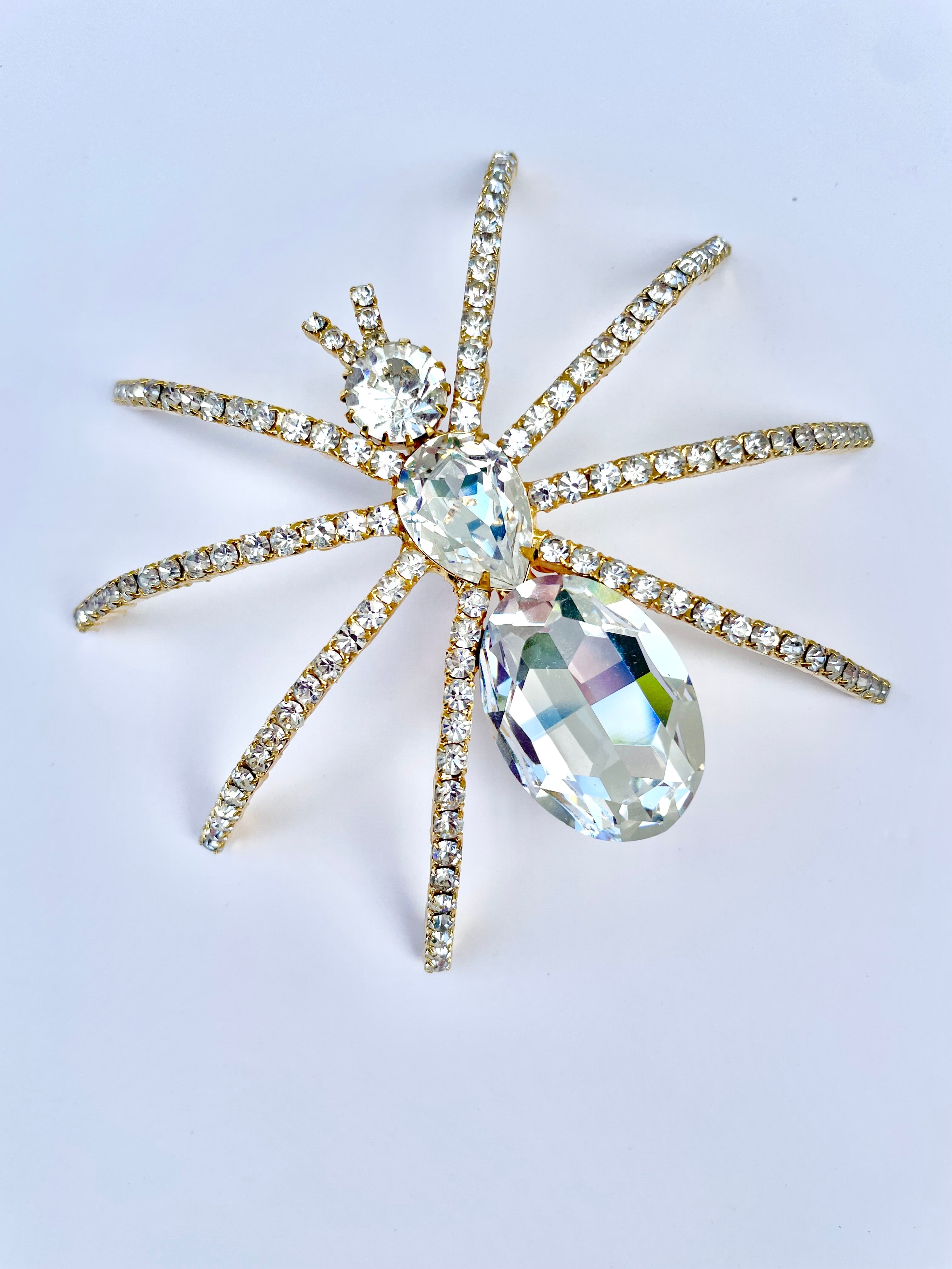 The Cheeky lady loves a dramatic brooch, this spider is a conversation piece!