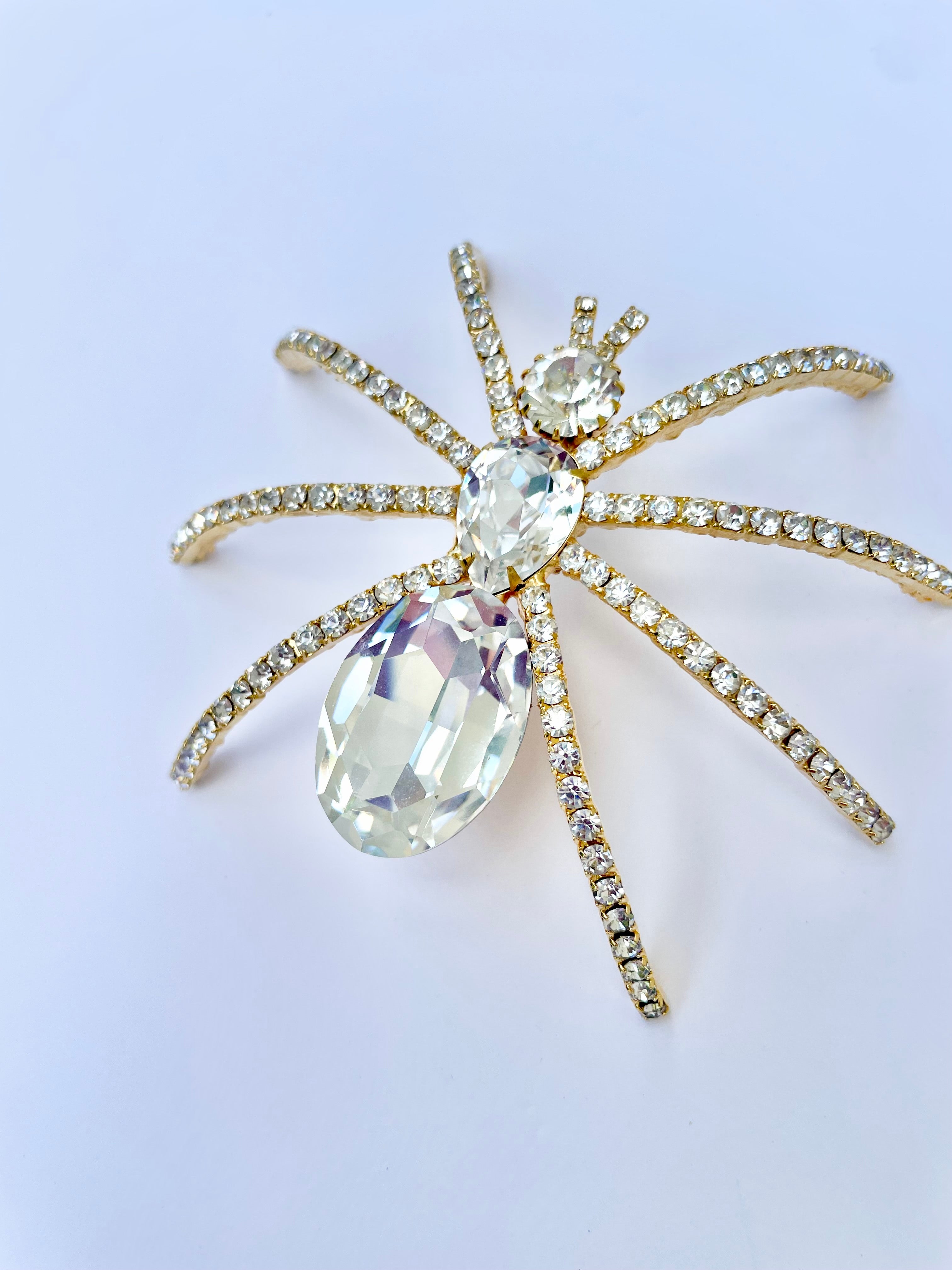 The Cheeky lady loves a dramatic brooch, this spider is a conversation piece!