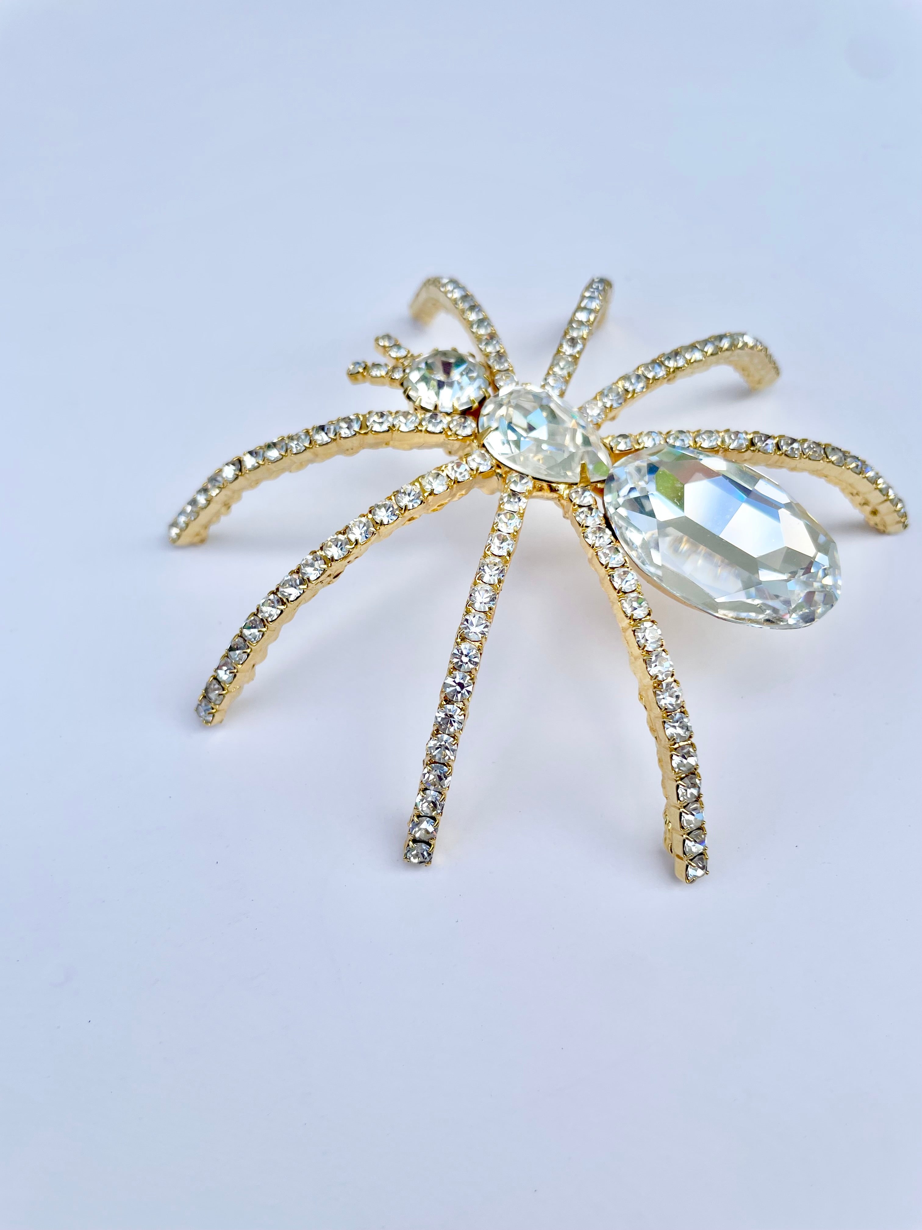 The Cheeky lady loves a dramatic brooch, this spider is a conversation piece!