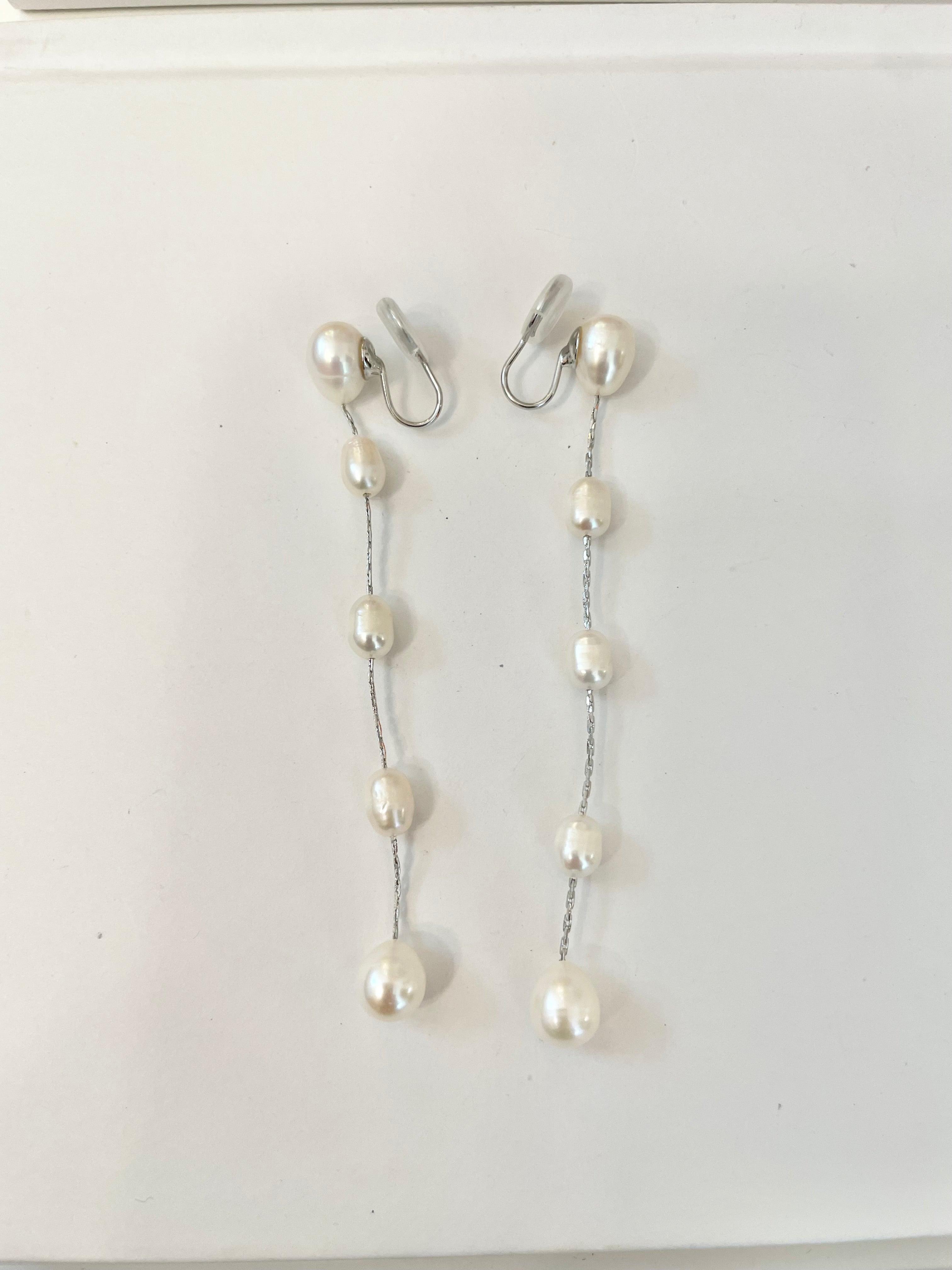 The most lovely fresh water pearl drop earrings.... so divine