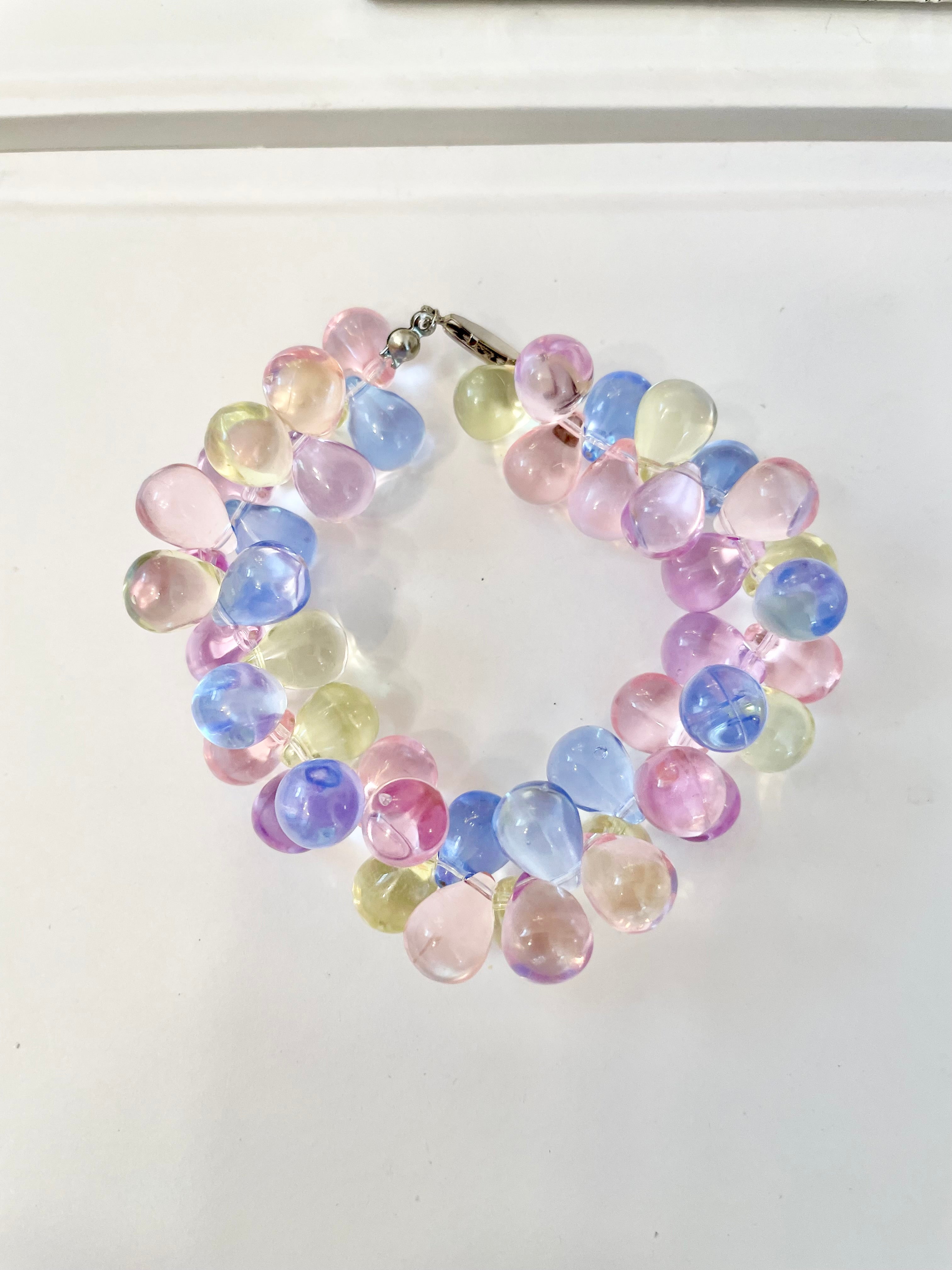 The happy hostess and her love of color.. This lucite bracelet is truly divine.