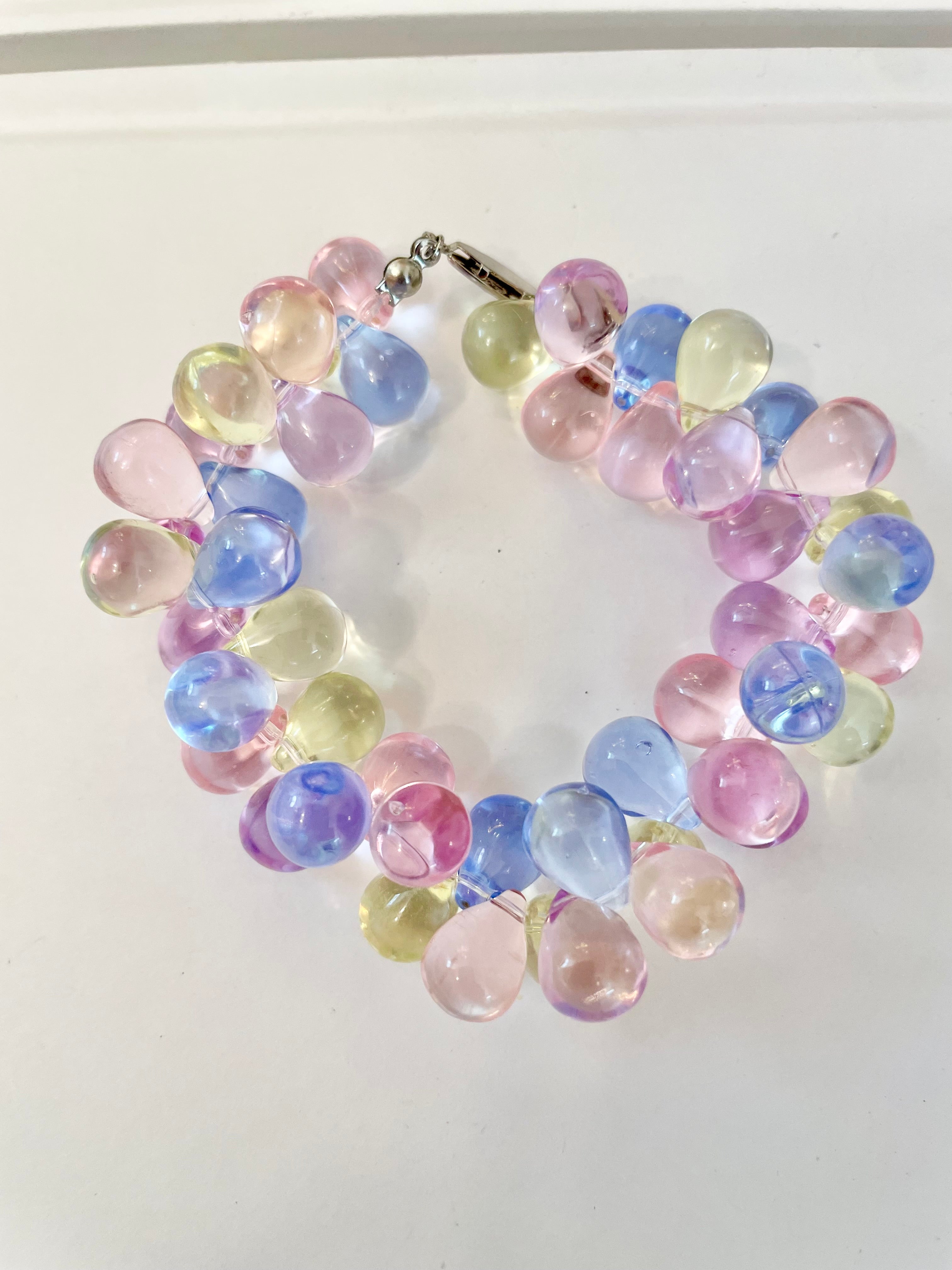 The happy hostess and her love of color.. This lucite bracelet is truly divine.